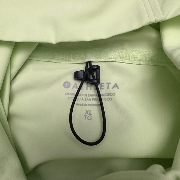 Athleta Jacket Womens XL Green Neon Bright Hooded Full Zip Windbreaker Running - Picture 10 of 16